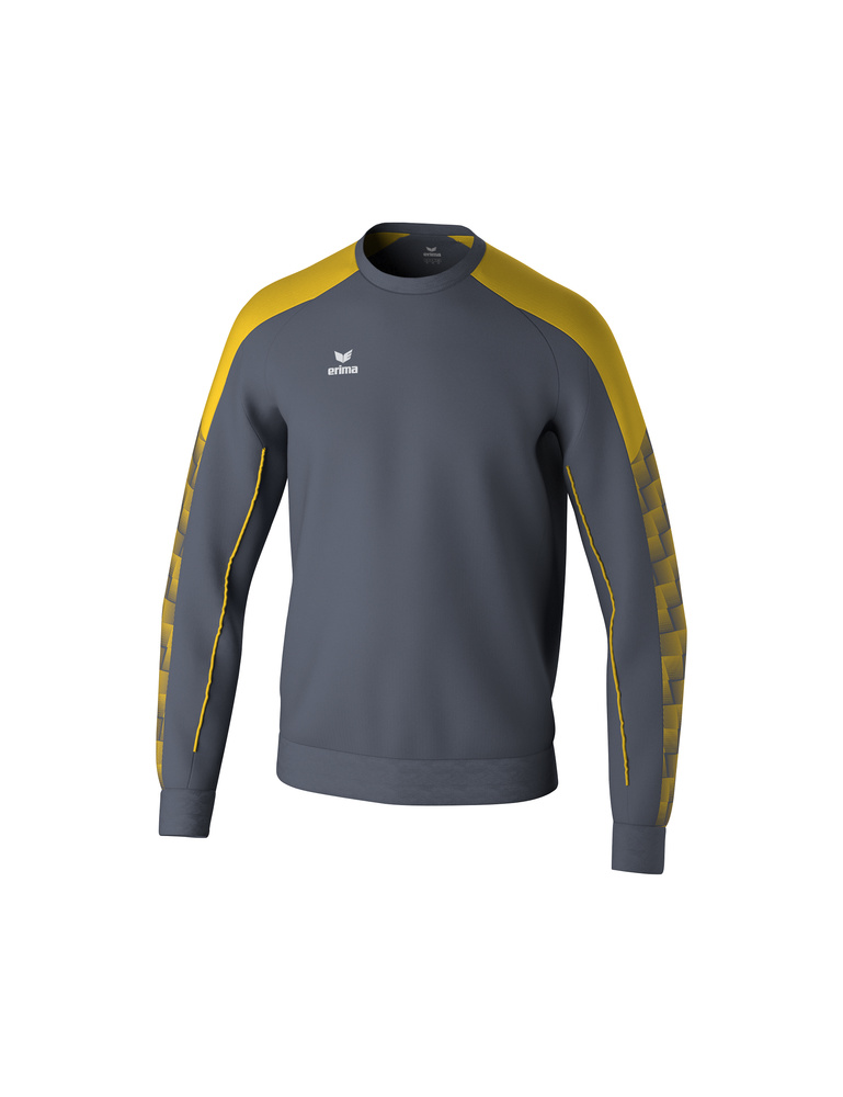 SUDADERA ERIMA EVO STAR, GRIS PIZARRA-AMARILLO-HOMBRE 