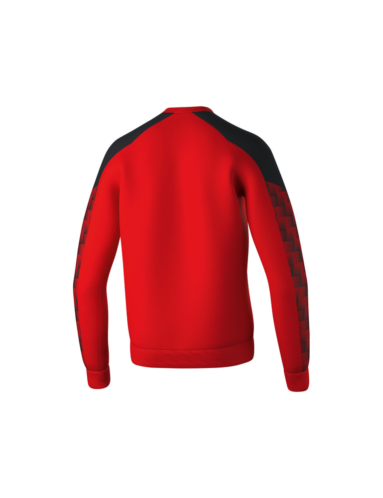 SUDADERA ERIMA EVO STAR, ROJO-NEGRO-HOMBRE 