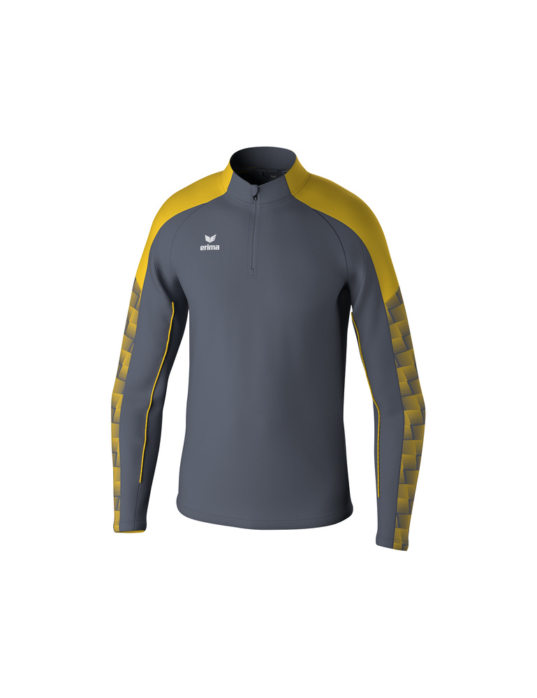 SUDADERA ERIMA EVO STAR ENTRENAMIENTO TOP, GRIS PIZARRA-AMARILLO-HOMBRE 