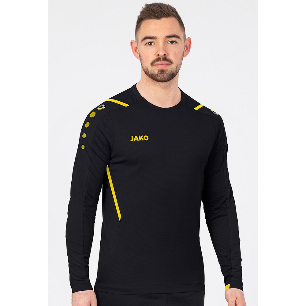 SWEATER JAKO CHALLENGE, BLACK-CITRO MEN. 