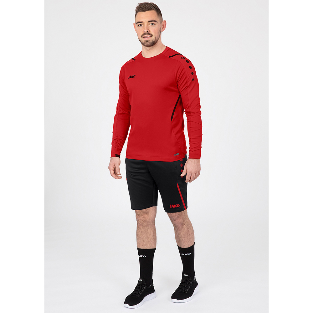 SWEATER JAKO CHALLENGE, RED-BLACK MEN. 