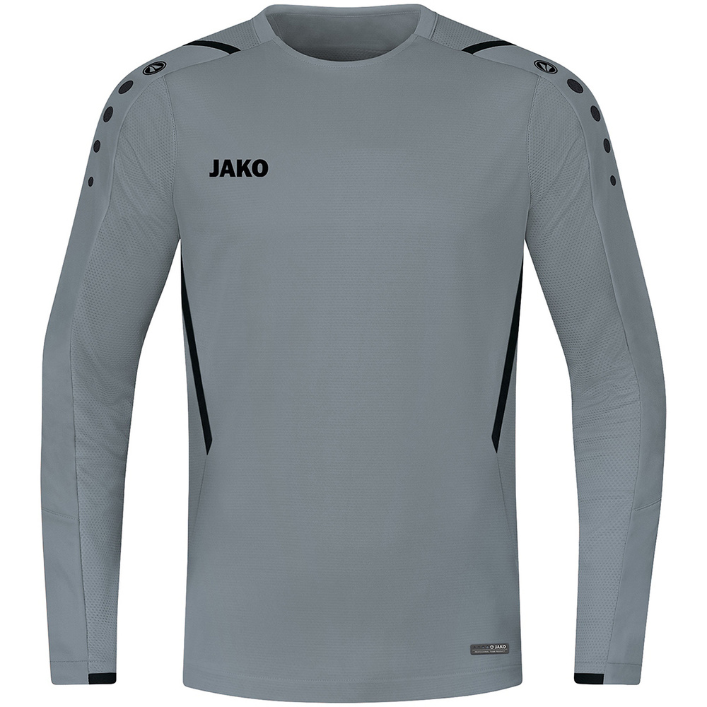 SWEATER JAKO CHALLENGE, STONE GREY-BLACK KIDS. 