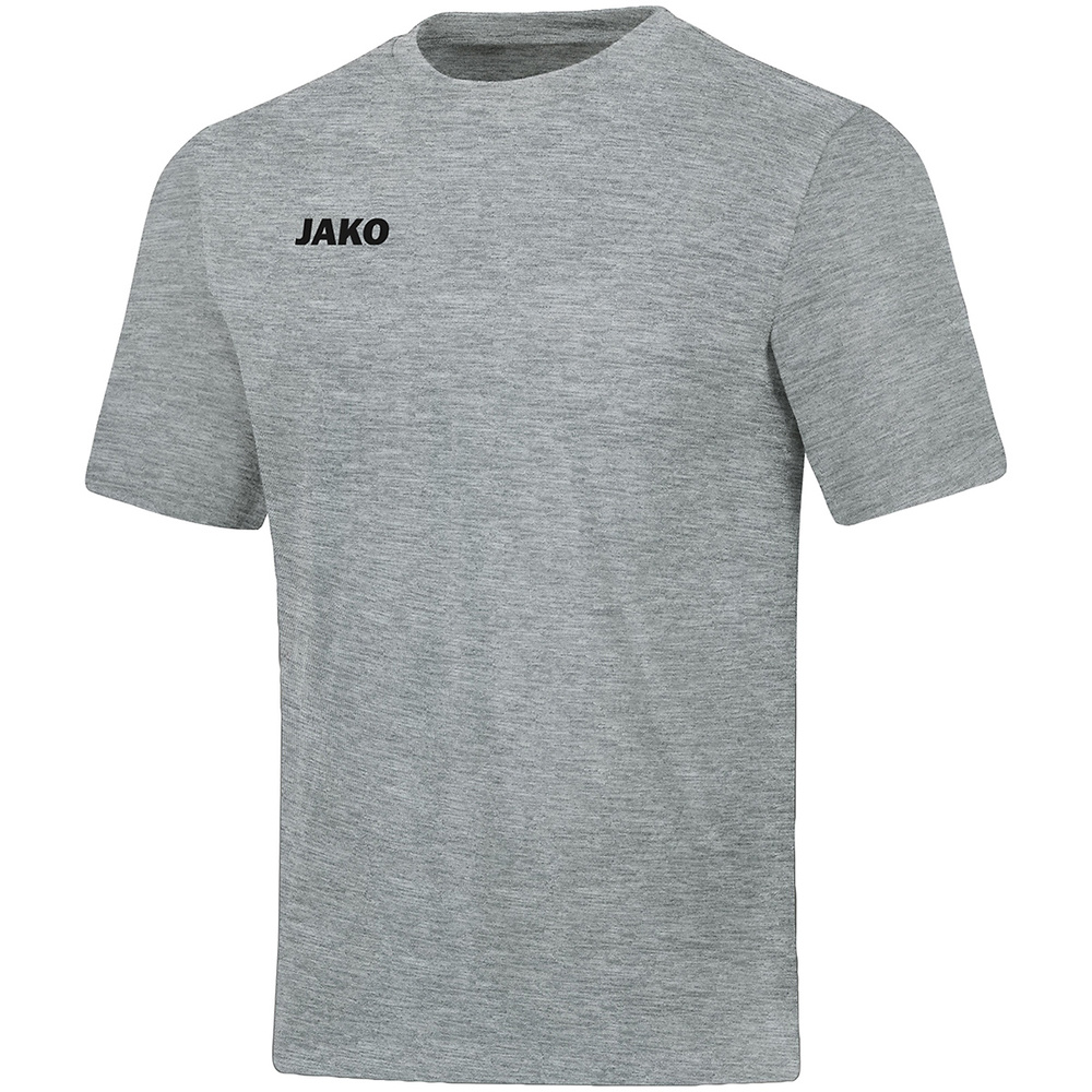 T-SHIRT JAKO BASE, LIGHT GREY MELANGE KIDS. 