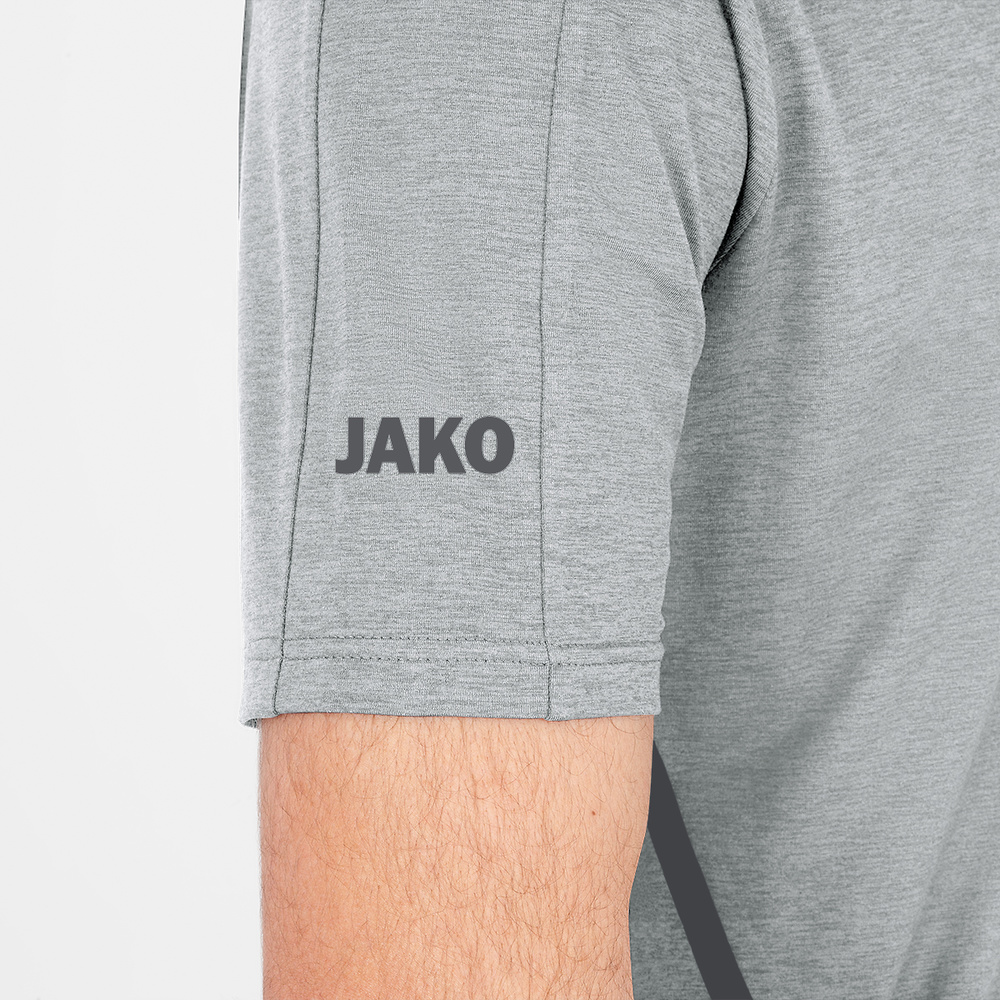 T-SHIRT JAKO CHALLENGE, GREY MELANGE-LIGHT ANTHRA MEN. 