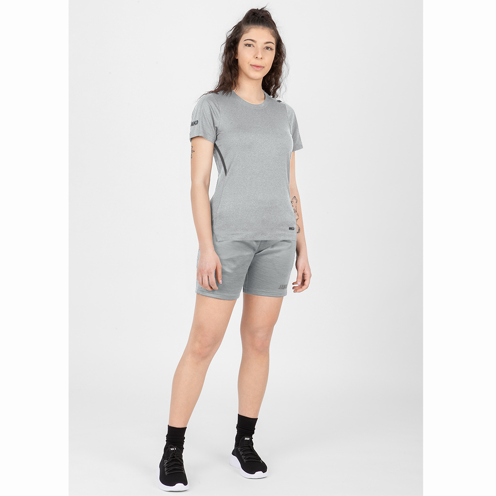 T-SHIRT JAKO CHALLENGE, GREY MELANGE-LIGHT ANTHRA WOMEN. 