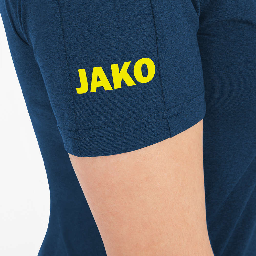 T-SHIRT JAKO CHALLENGE, SEABLUE MELANGE-AMARILLA NEÓN WOMEN. 