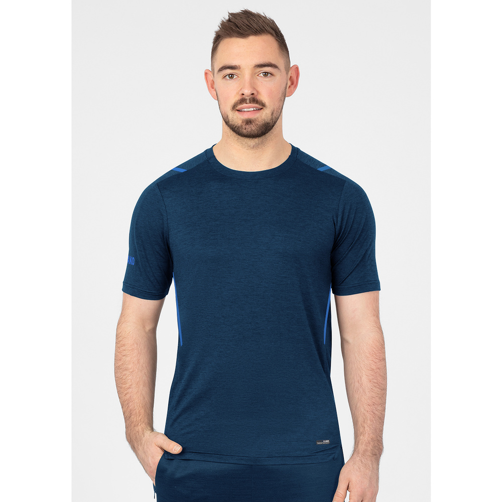 T-SHIRT JAKO CHALLENGE, SEABLUE MELANGE-ROYAL MEN. 