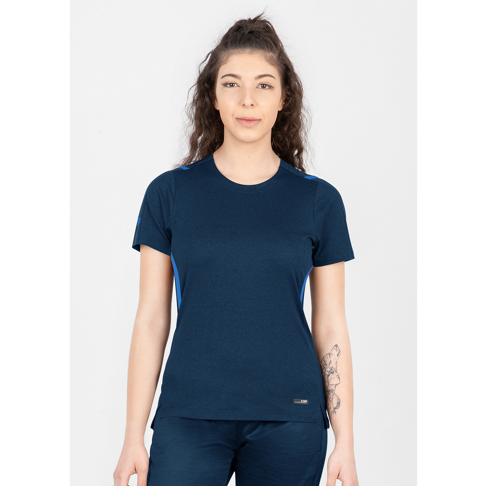 T-SHIRT JAKO CHALLENGE, SEABLUE MELANGE-ROYAL WOMEN. 