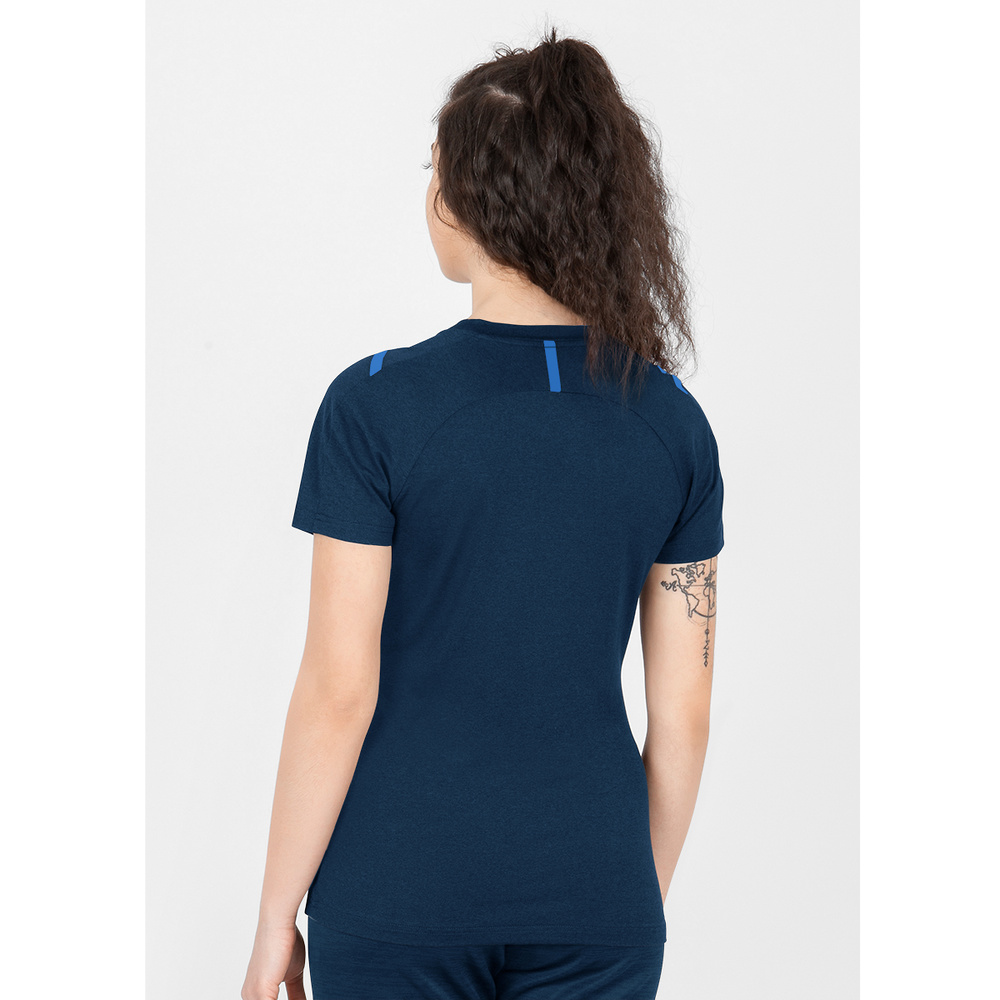 T-SHIRT JAKO CHALLENGE, SEABLUE MELANGE-ROYAL WOMEN. 