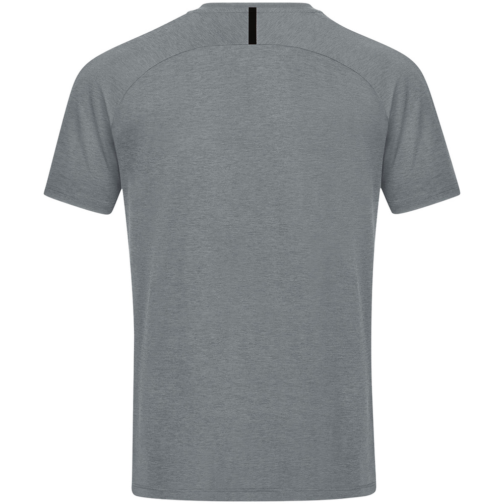 T-SHIRT JAKO CHALLENGE, STONE GREY MELANGE-BLACK MEN. 