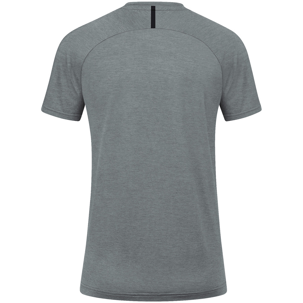 T-SHIRT JAKO CHALLENGE, STONE GREY MELANGE-BLACK WOMEN. 