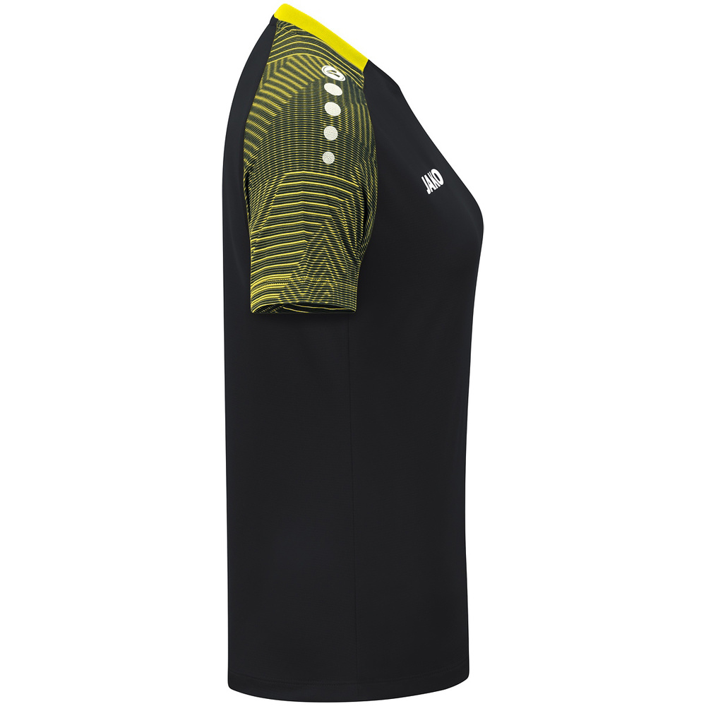 T-SHIRT JAKO PERFORMANCE, BLACK-SOFT YELLOW WOMEN. 