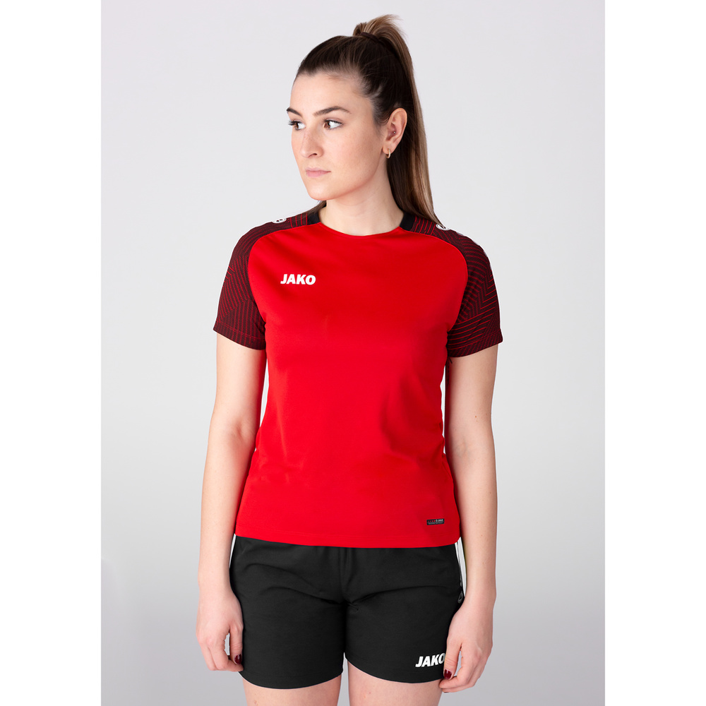 T-SHIRT JAKO PERFORMANCE, RED-BLACK WOMEN. 