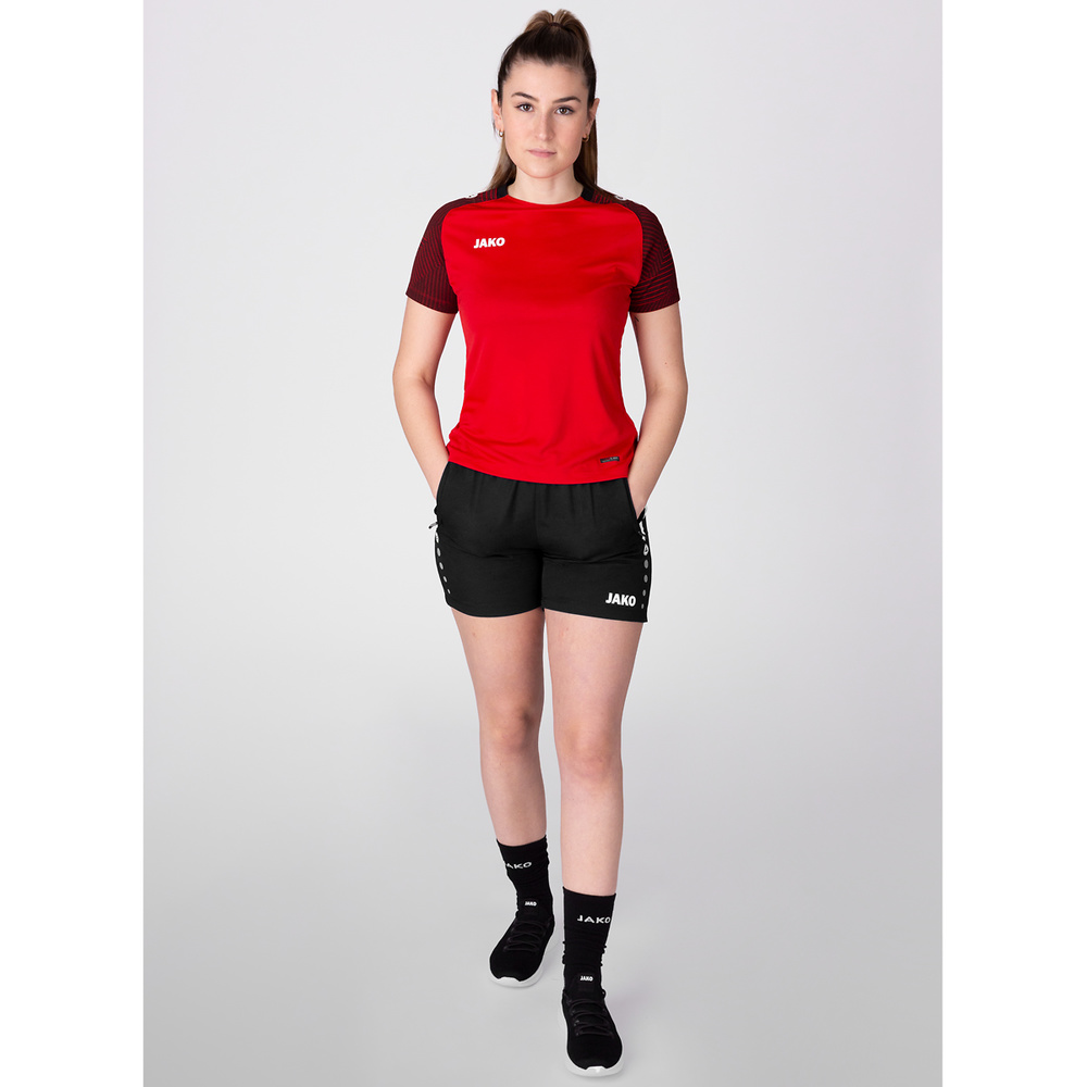 T-SHIRT JAKO PERFORMANCE, RED-BLACK WOMEN. 