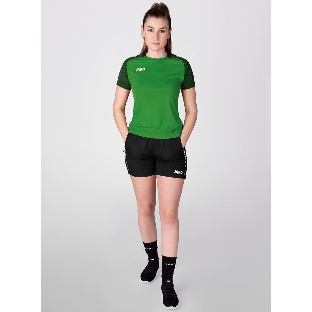 T-SHIRT JAKO PERFORMANCE, SOFT GREEN-BLACK WOMEN. 