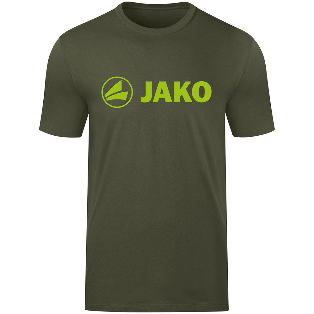 T-SHIRT JAKO PROMO, KHAKI-NEON-GREEN KIDS. 