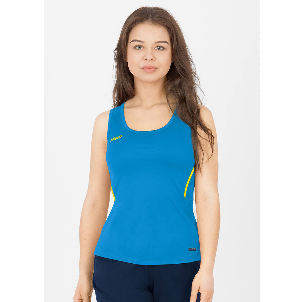 TANK TOP JAKO CHALLENGE, JAKO BLUE-NEON YELLOW WOMEN. 