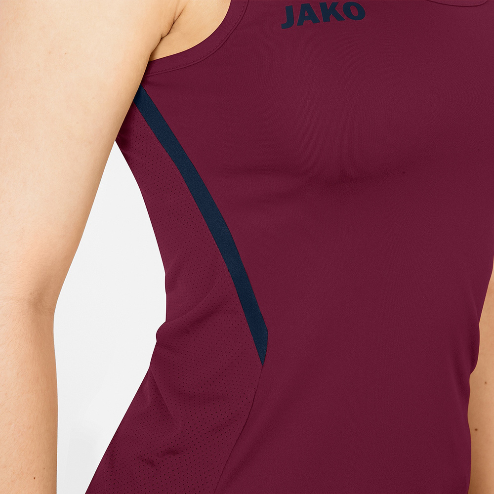 TANK TOP JAKO CHALLENGE, MAROON-SEABLUE WOMEN. 