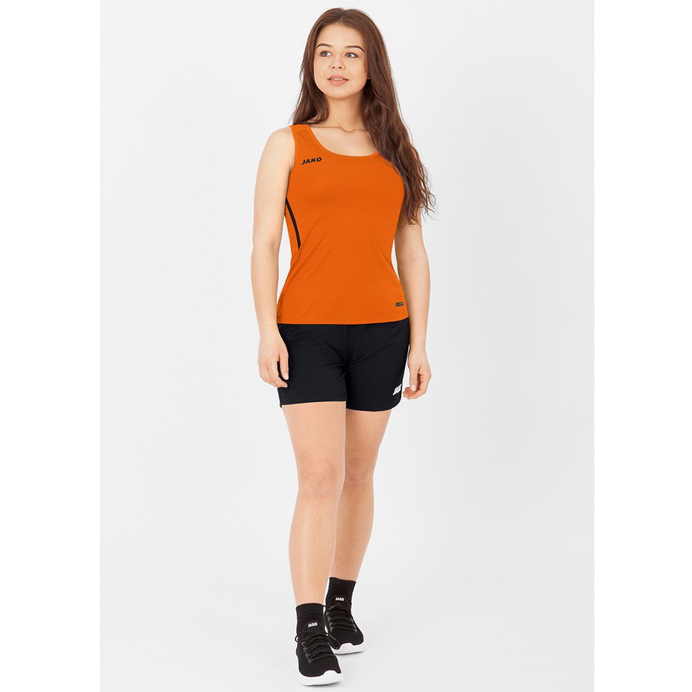 TANK TOP JAKO CHALLENGE, NEON ORANGE-BLACK KIDS. 