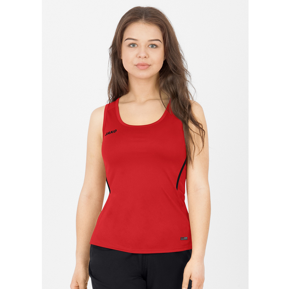 TANK TOP JAKO CHALLENGE, RED-BLACK WOMEN. 