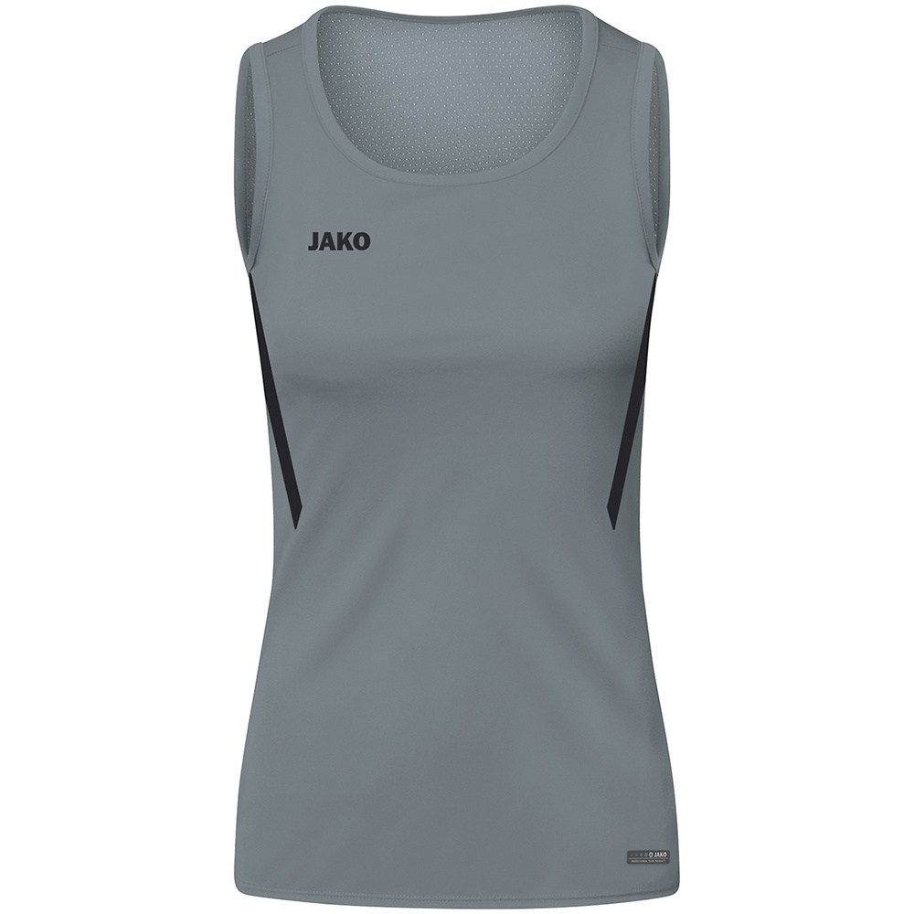 TANK TOP JAKO CHALLENGE, STONE GREY-BLACK WOMEN. 