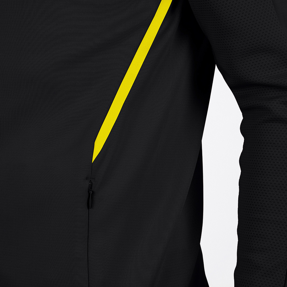 TRAINING JACKET JAKO CHALLENGE WITH HOOD, BLACK-CITRO MEN. 