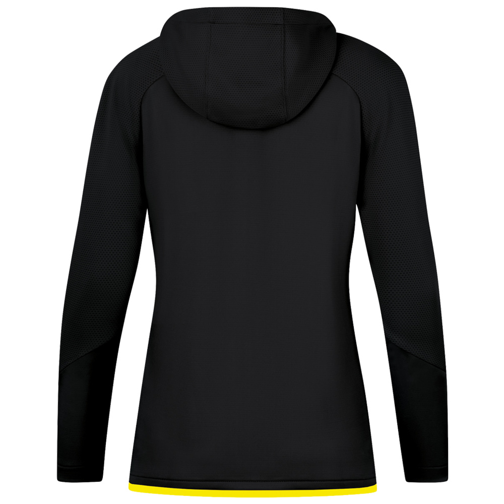 TRAINING JACKET JAKO CHALLENGE WITH HOOD, BLACK-CITRO WOMEN. 