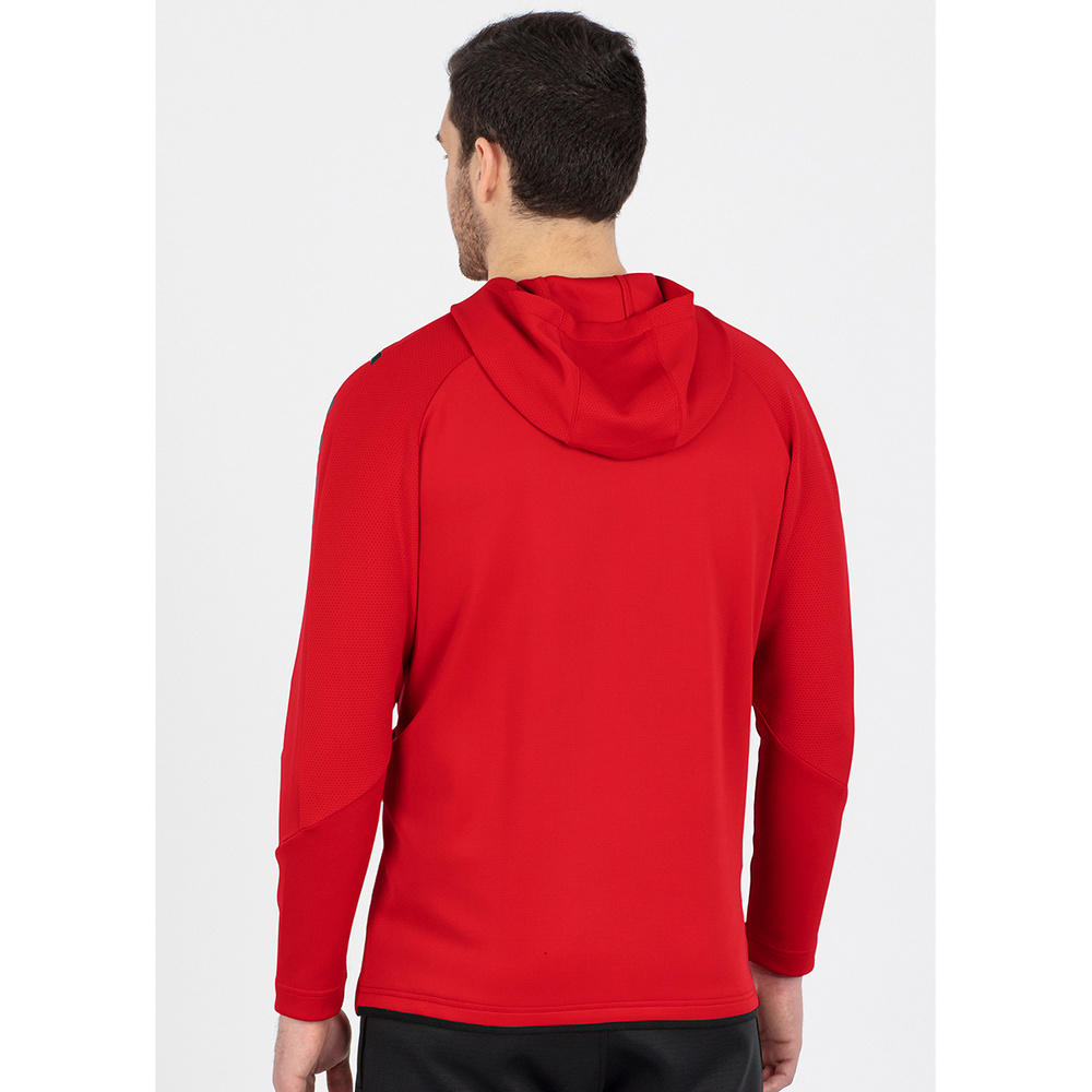 TRAINING JACKET JAKO CHALLENGE WITH HOOD, RED-BLACK MEN. 