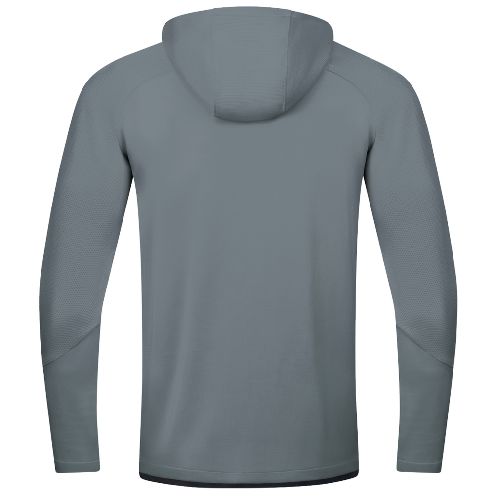 TRAINING JACKET JAKO CHALLENGE WITH HOOD, STONE GREY-BLACK MEN. 