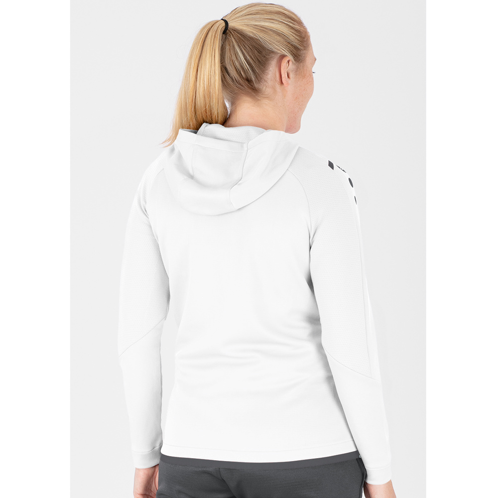 TRAINING JACKET JAKO CHALLENGE WITH HOOD, WHITE-ANTHRACITE WOMEN. 