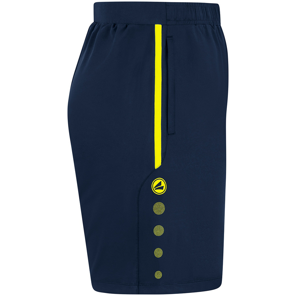 TRAINING SHORTS JAKO ALLROUND, SEABLUE-NEON YELLOW KIDS. 