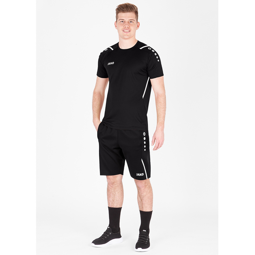 TRAINING SHORTS JAKO CHALLENGE, BLACK-WHITE KIDS. 