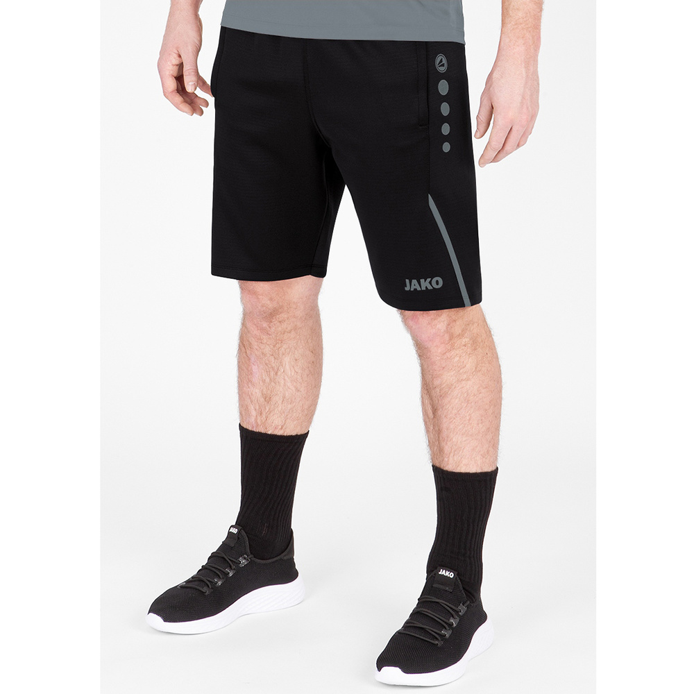 TRAINING SHORTS JAKO CHALLENGE, BLACK-WHITE MEN. 