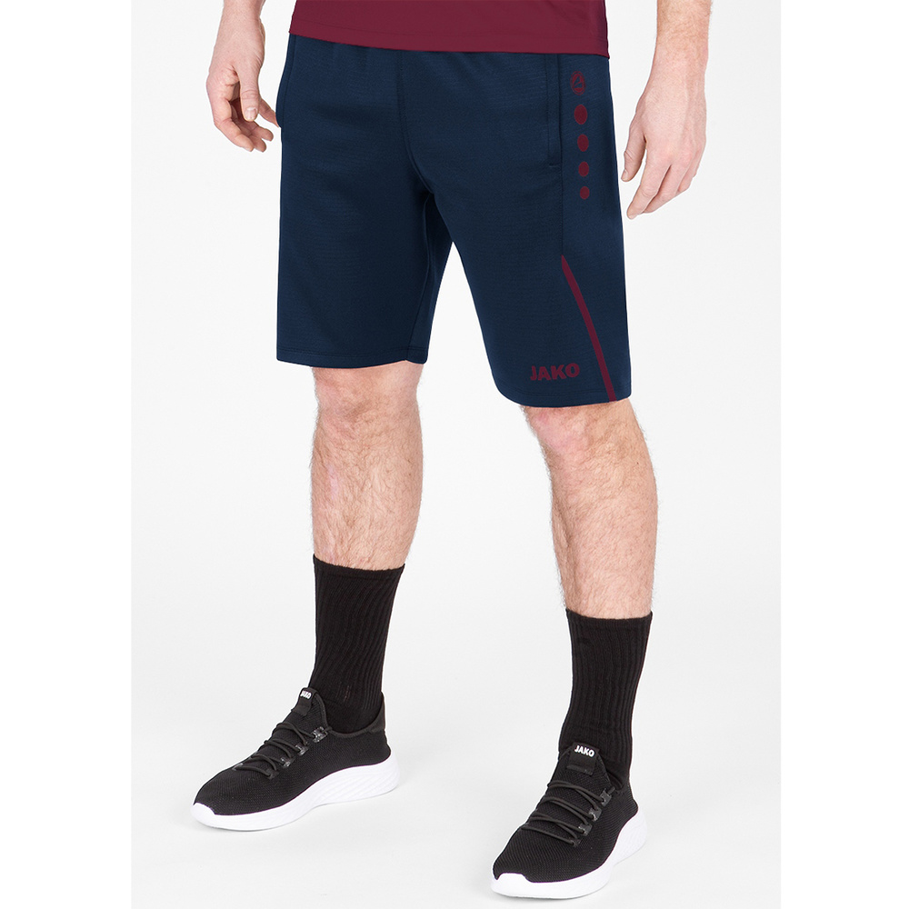 TRAINING SHORTS JAKO CHALLENGE, SEABLUE-MAROON KIDS. 