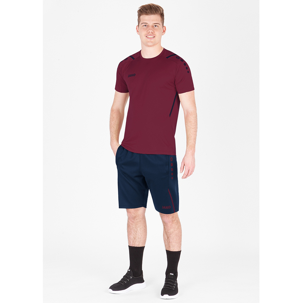 TRAINING SHORTS JAKO CHALLENGE, SEABLUE-MAROON MEN. 