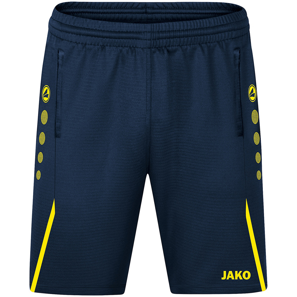 TRAINING SHORTS JAKO CHALLENGE, SEABLUE-NEON YELLOW KIDS. 