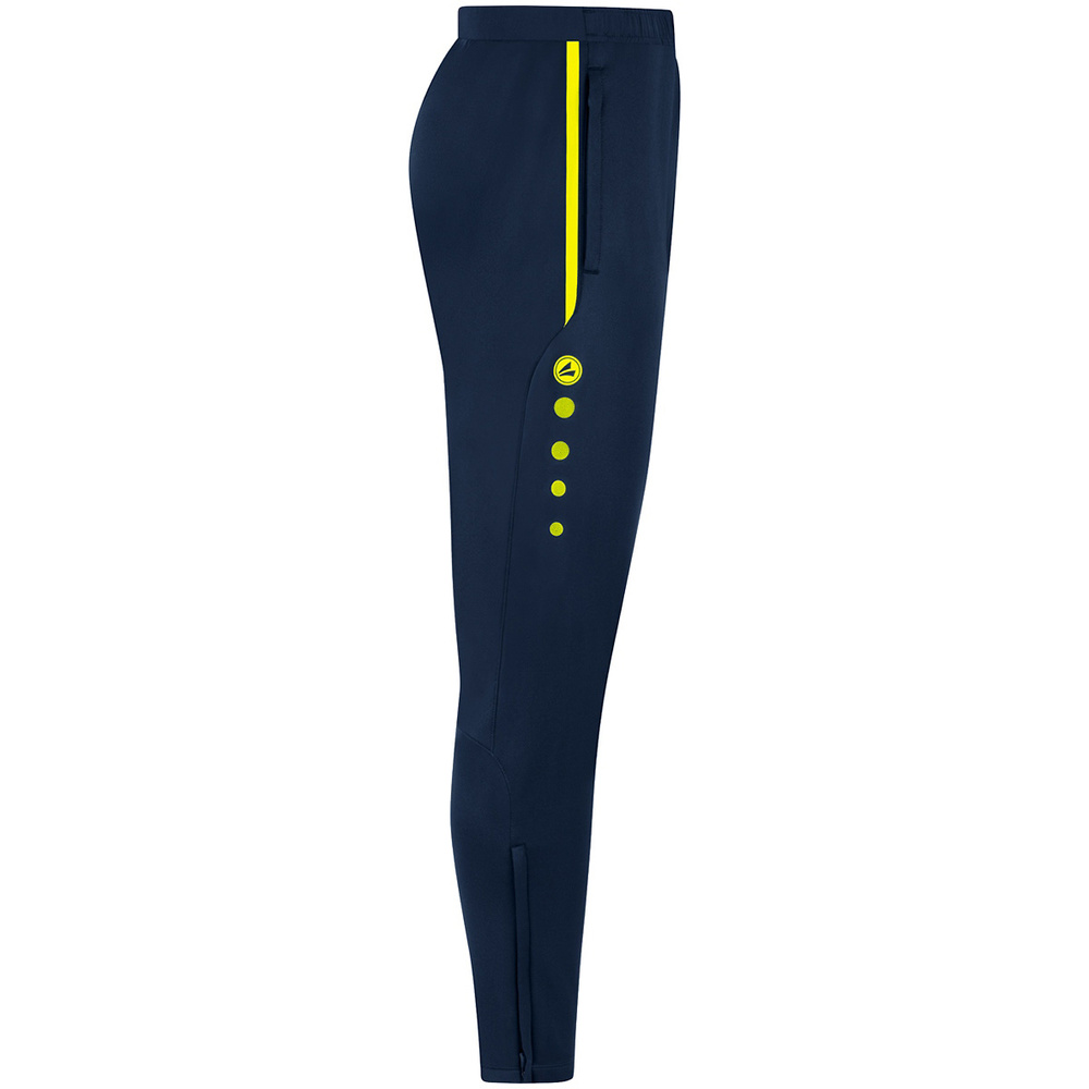 TRAINING TROUSERS JAKO ALLROUND, SEABLUE-NEON YELLOW MEN. 