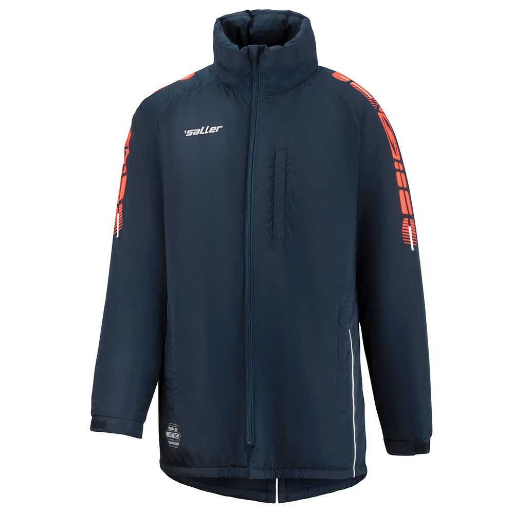 WINTER JACKET SALLERX.72, NAVY-NEON ORANGE-WHITE KIDS. 