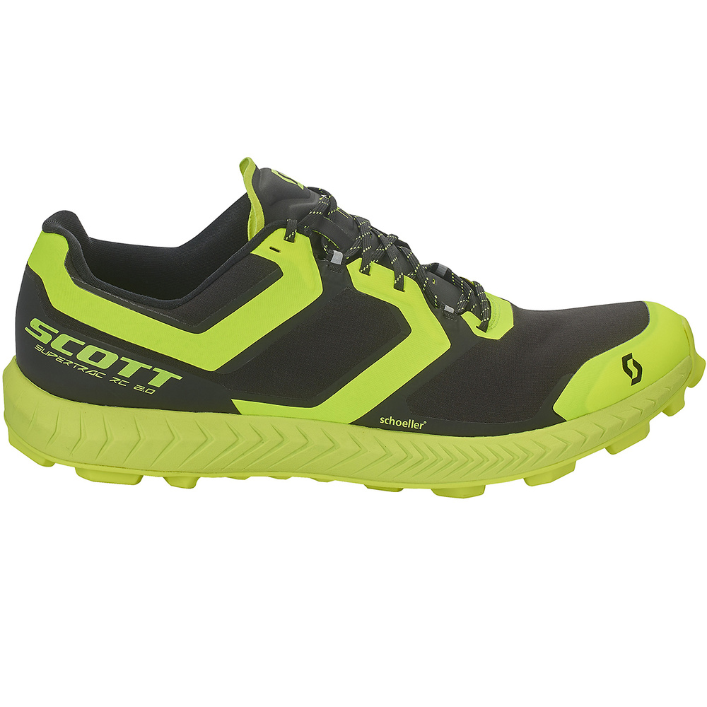 ZAPATILLAS SCOTT SUPERTRAC RC 2, NEGRA-AMARRILLA HOMBRE. 