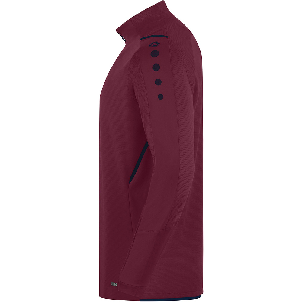 ZIP TOP JAKO CHALLENGE, MAROON-SEABLUE KIDS. 