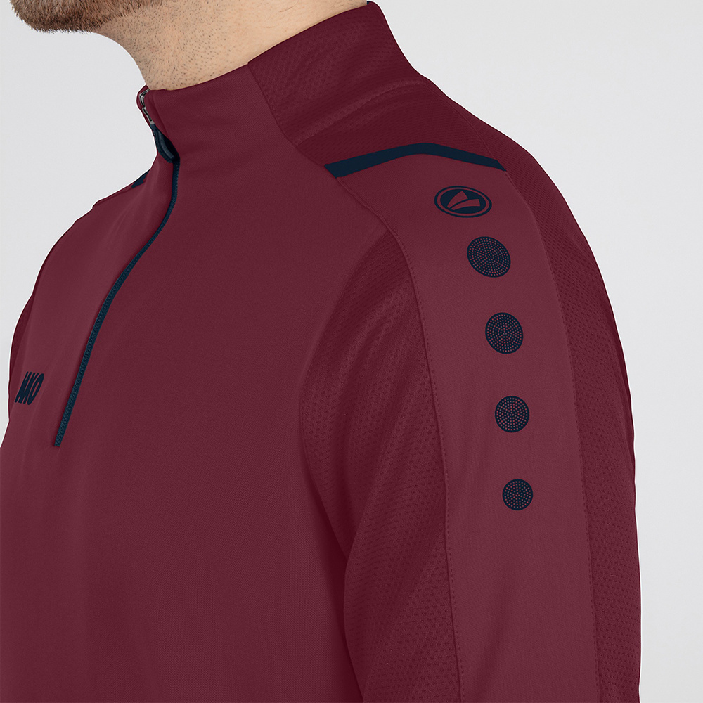 ZIP TOP JAKO CHALLENGE, MAROON-SEABLUE MEN. 