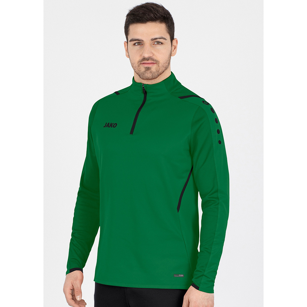 ZIP TOP JAKO CHALLENGE, SPORT GREEN-BLACK KIDS. 