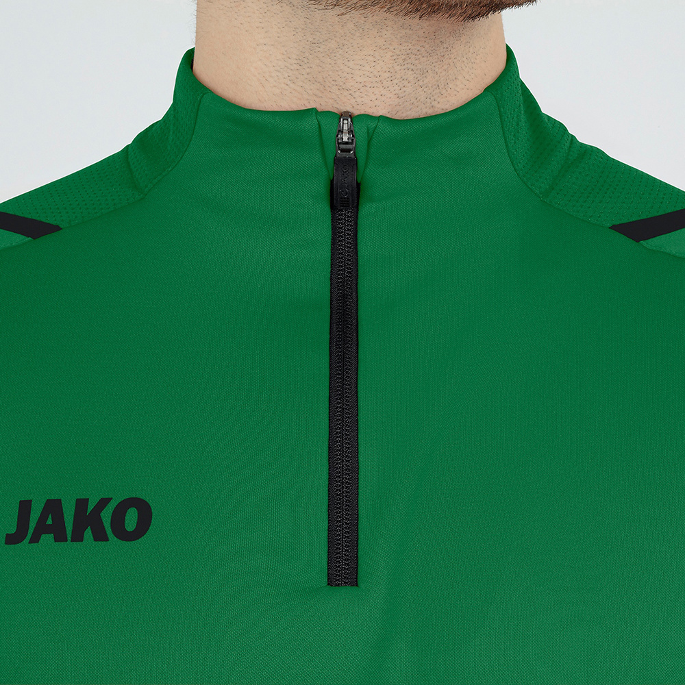 ZIP TOP JAKO CHALLENGE, SPORT GREEN-BLACK KIDS. 