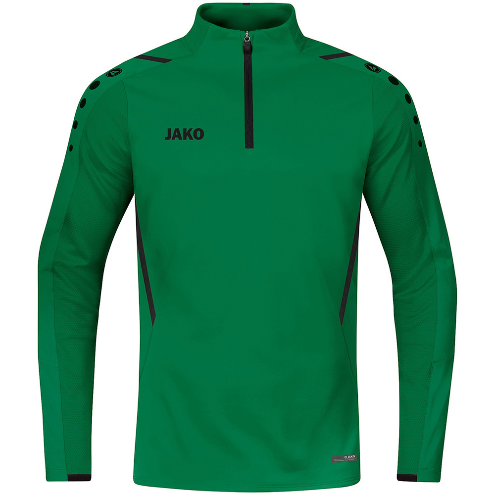 ZIP TOP JAKO CHALLENGE, SPORT GREEN-BLACK MEN. 