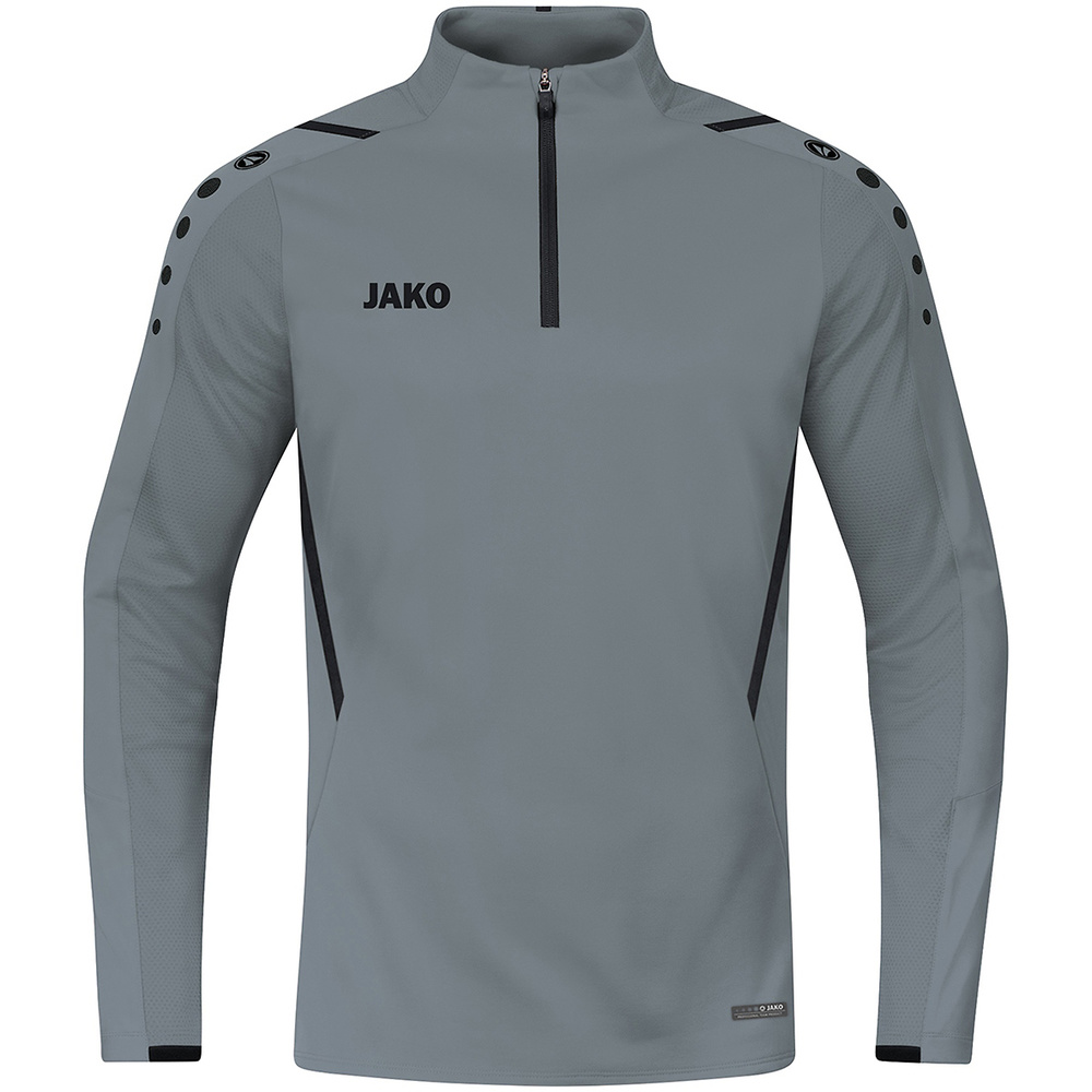 ZIP TOP JAKO CHALLENGE, STONE GREY-BLACK MEN. 