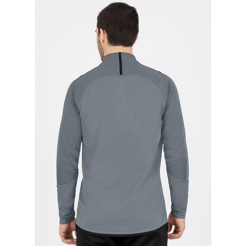 ZIP TOP JAKO CHALLENGE, STONE GREY-BLACK MEN. 