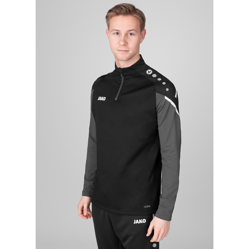 ZIP TOP JAKO PERFORMANCE, BLACK-ANTHRA LIGHT MEN. 