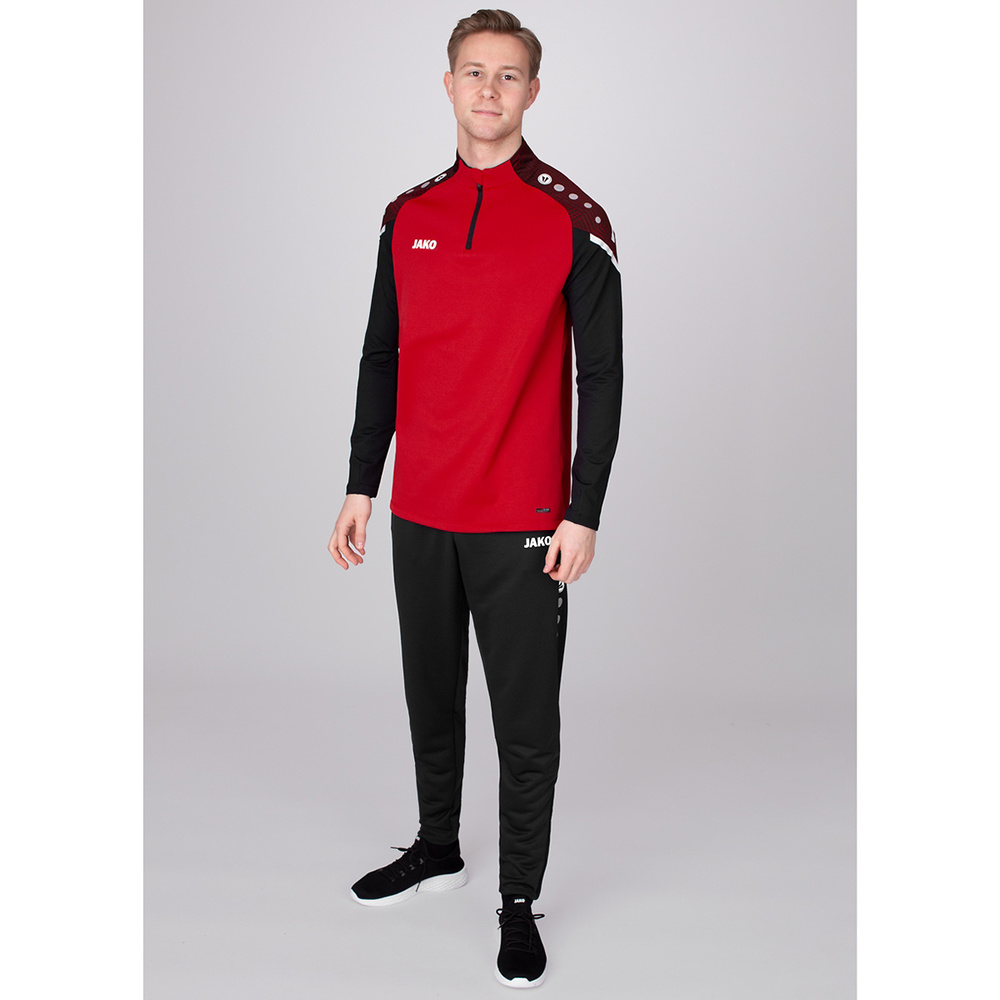 ZIP TOP JAKO PERFORMANCE, RED-BLACK KIDS. 