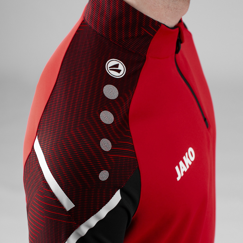 ZIP TOP JAKO PERFORMANCE, RED-BLACK MEN. 