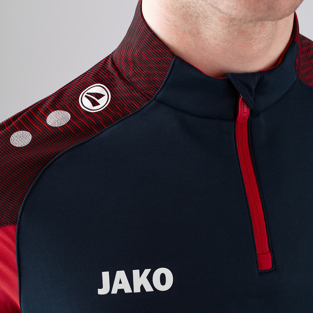 ZIP TOP JAKO PERFORMANCE, SEABLUE-RED KIDS. 